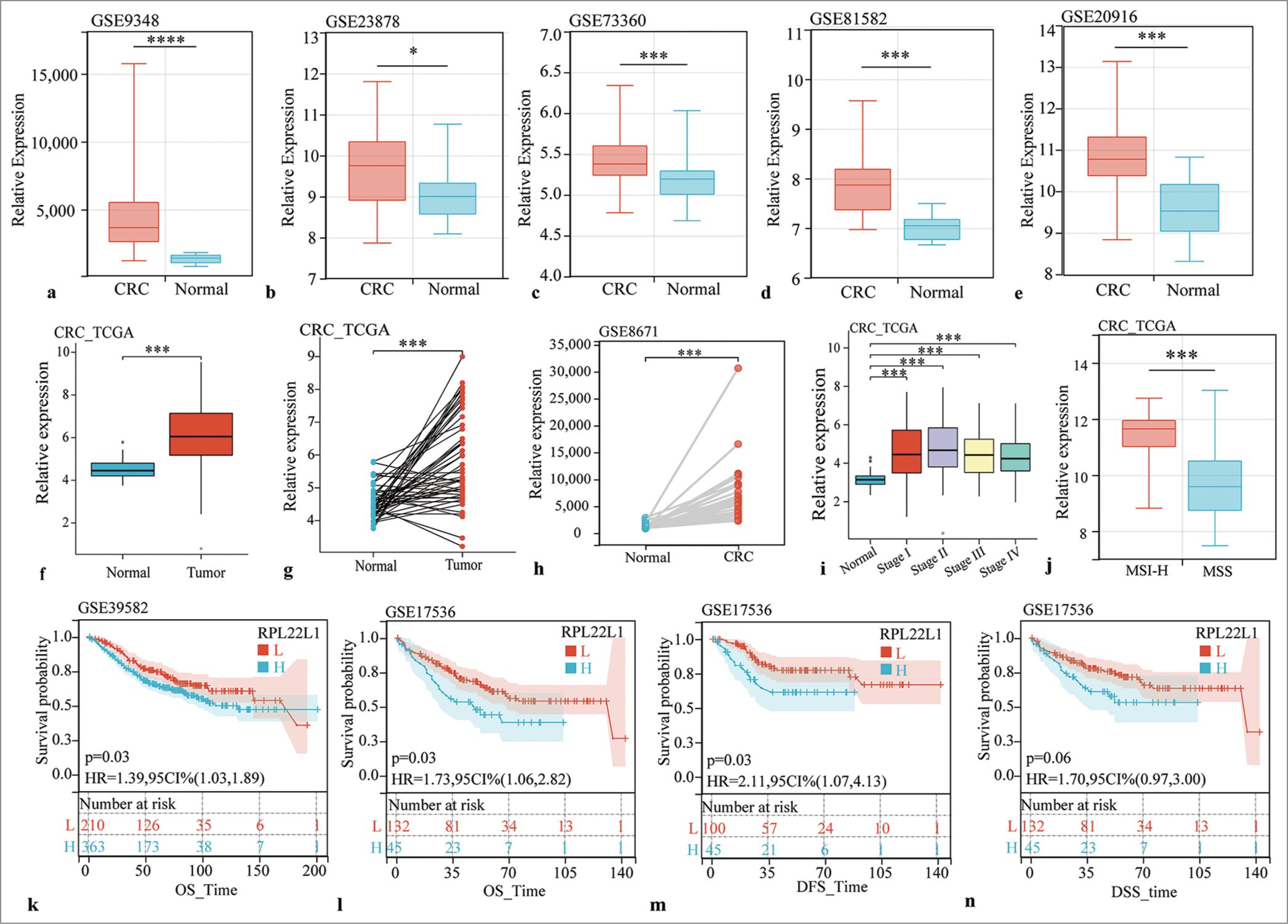 Knockdown of ribosomal protein L22-like 1 arrests the cell cycle and promotes apoptosis in colorectal cancer