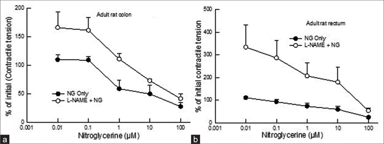 Role of nitric oxide in determination of large intestinal contractility in neonatal rats