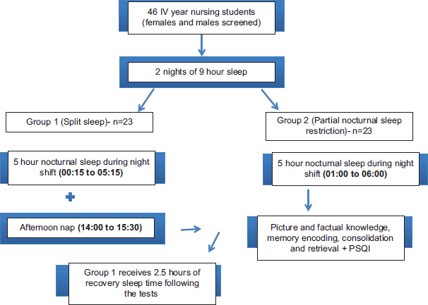 A comparative analysis of partial sleep restriction versus split sleep regimen on cognitive processing, declarative memory, and affective behaviour in nursing students