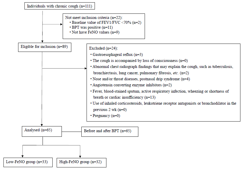 Guiding therapy by fractional exhaled nitric oxide & impulse oscillometry parameters in non-asthmatic individuals with chronic cough