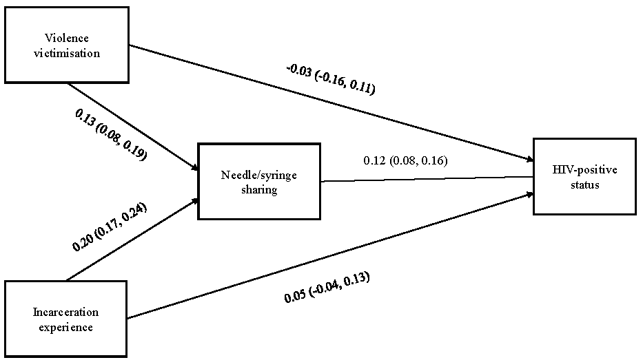The syndemic of incarceration, violence victimisation, needle/syringe sharing, & HIV infection: A population-based study of men who inject drugs in India